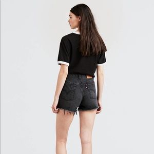 Levis Wedgie Denim Black / Grey Shorts
